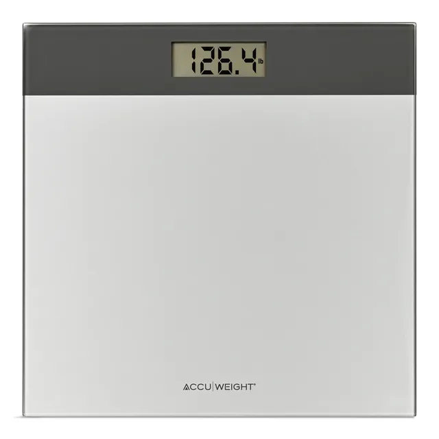 Accuweight Glass Digital Bathroom Scale, 400-lb