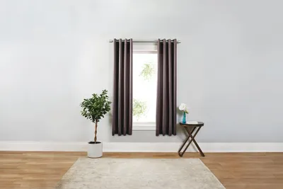 For Living Thermal Insulated Room Darkening Window Curtain with Grommet Top, Dark Charcoal, 52-in x -in