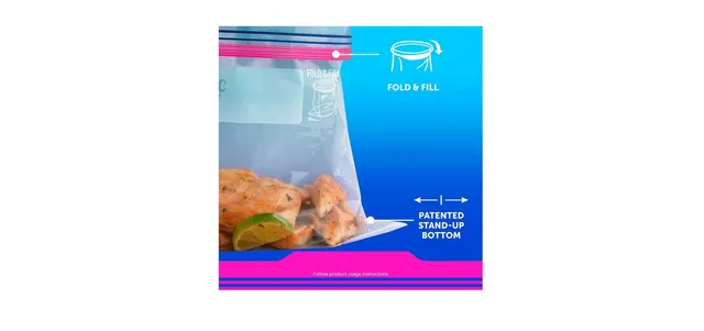 Ziploc Large Plastic Freezer Bags, 3.78-L, 14-pk