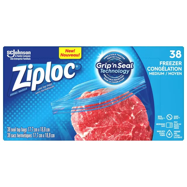 Ziploc Freezer Bags With New Stay Open Design Patented Stand Up Bottom Bag  Gallon - 28 Count - Safeway