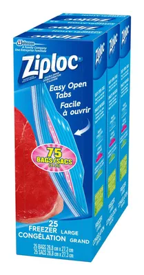 Ziploc Freezer Bags With New Stay Open Design Patented Stand Up Bottom Bag  Gallon - 28 Count - Safeway