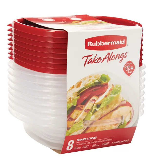 Rubbermaid Take Alongs Twist & Seal Containers, Trays & Lids 2 Ea, Lunchbox Necessities