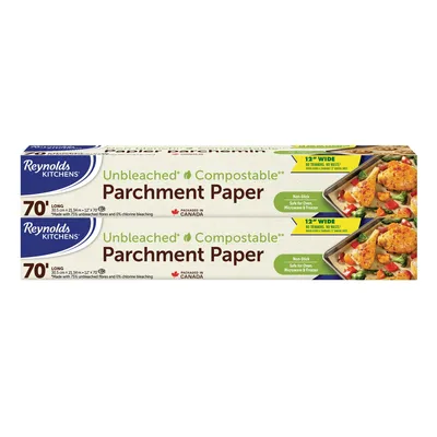 Reynolds Kitchens® Unbleached Pre-Cut Parchment Paper Sheets, Safe for  Oven, Microwave & Freezer Use, 40-pc