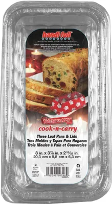 Handi-Foil 1 lb. Mini Aluminum Foil Loaf/Bread Pan -Disposable Baking Tin  100/PK