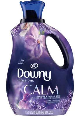 Downy Infusions Calm Liquid Fabric Softener,Lavender & Vanilla Bean Scent, 96-Load, 1.92-L