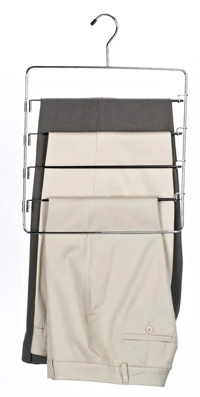 Pants Hangers 5 Layers Metal Slack NonSlip Foam Padded Swing Arm Space  Saving Hanger Clothes Closet Storage Organizer for Scarf
