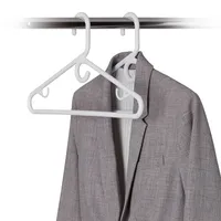 type A Heavy-Duty Plastic Hangers, 12-pk, White