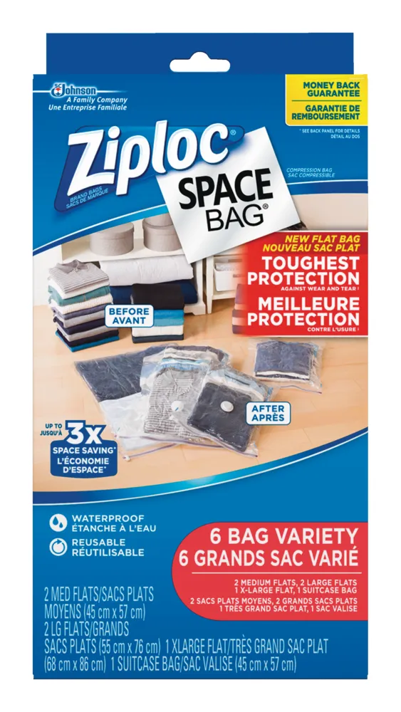 Ziploc Space Bag 6 Bag Variety