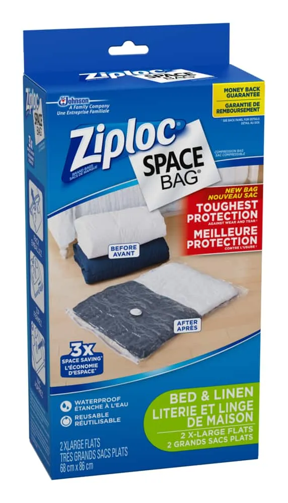 Ziploc Space Bag Bed & Linen X-Large Vacuum Seal Storage Bag (2