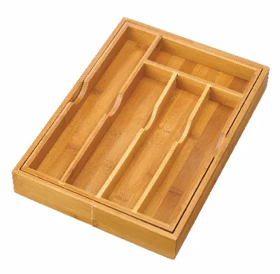 Type A Bamboo Expandable Cutlery/Kitchen Utensil Drawer Organizer Tray/Holder