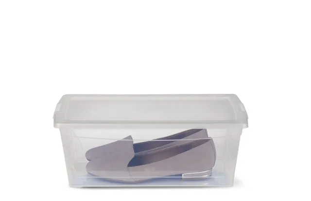 type A Clarity Transparent Under the Bed Storage Box with Lid, 50-L