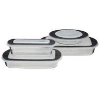 3.8 Qt Glass Oblong Baking Dish With Lid – Paderno