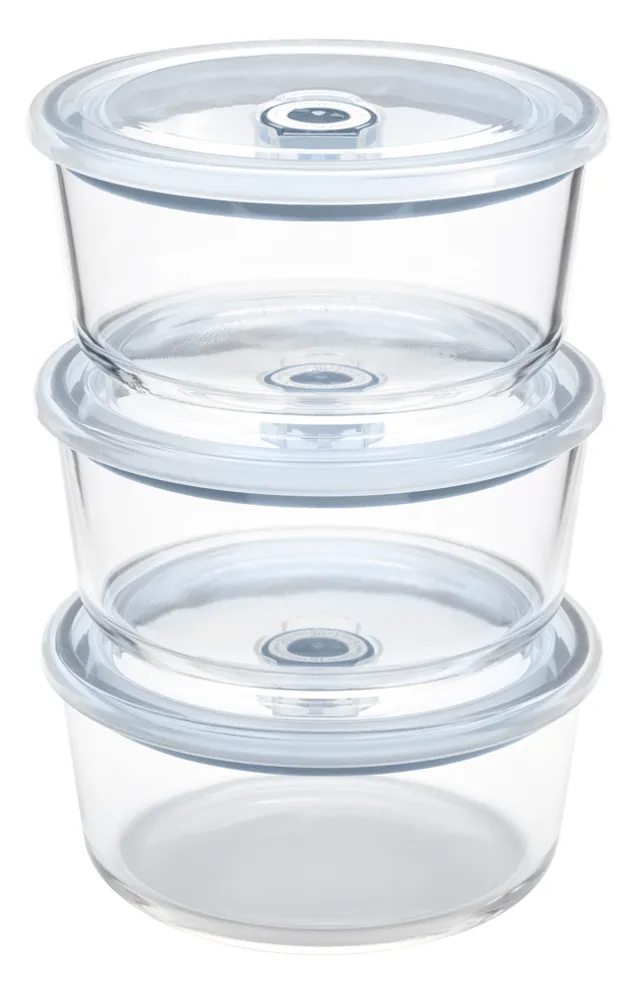 4pk Pyrex 2 Cup Glass Food Storage Containers with Airtight Lids