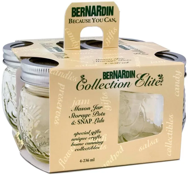 Bernardin Plastic Freezer Jam Jars, 236-mL