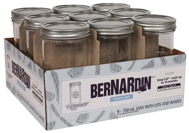 Bernardin Wide Mouth 750ml / Pint & a Half Mason Jar