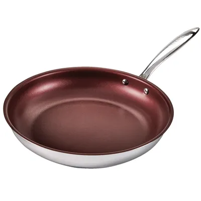 PADERNO Canadian Signature Stainless Steel Frying Pan, Non-Stick, Oven Safe, 28cm