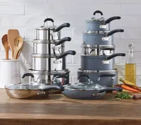 MASTER Chef Granite Coated Cookware Set, Non-Stick, Dishwasher & Oven Safe,  11-pc