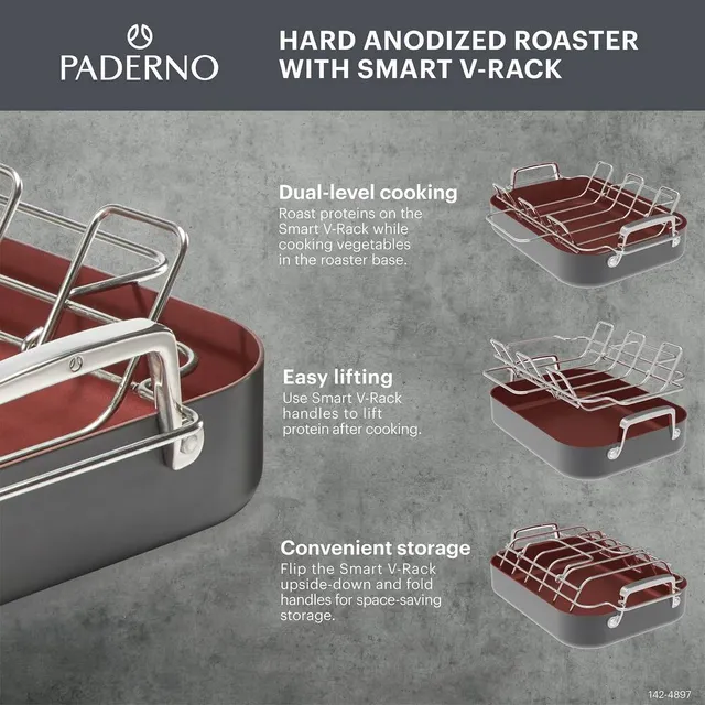 PADERNO Professional Non-Stick Steel Baking & Cooling Rack, 16-in