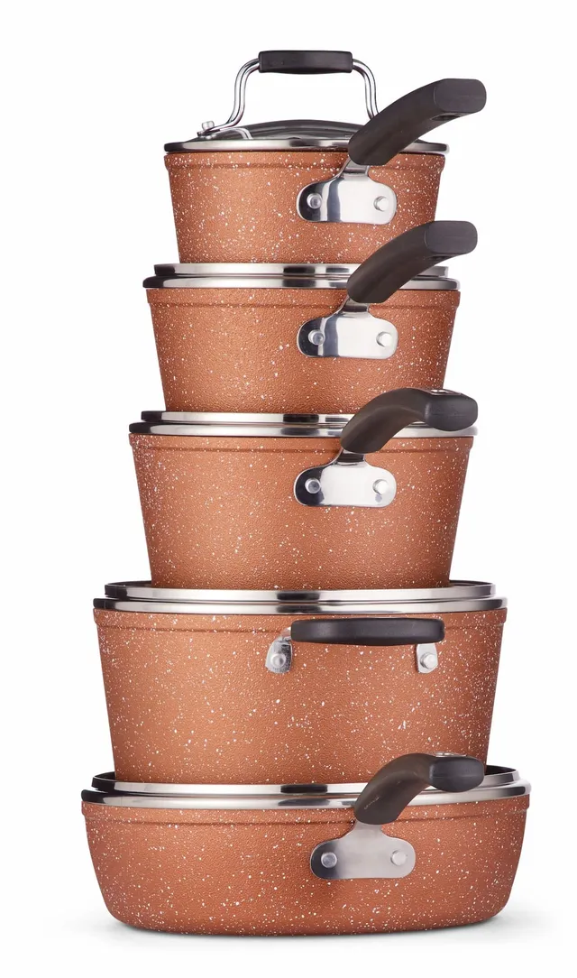 THE ROCK by Starfrit 10 Piece Copper Cookware Setcookware pots and