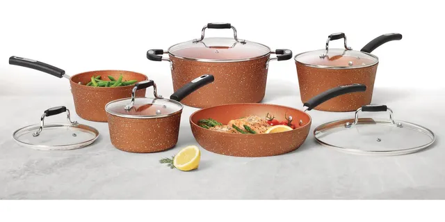 Heritage The Rock Diamond Non-Stick Cookware Set with Matching