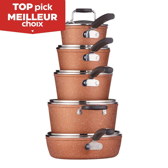 Starfrit The Rock Essential 10-Piece Non-Stick Cookware Set