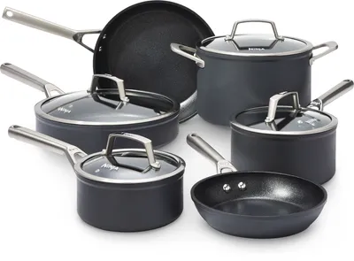 Ninja™ Foodi™ NeverStick™ Premium Cookware Set, PFOA Free, Black, 10-pc