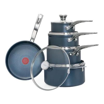 T-fal Platinum Azure Multi-Layered Forged Non-Stick Cookware Set, 10-pc