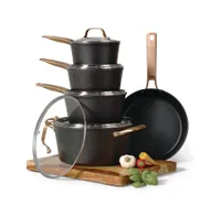 Heritage The Rock Non-Stick Cookware Set with Matching Roaster 10-pc