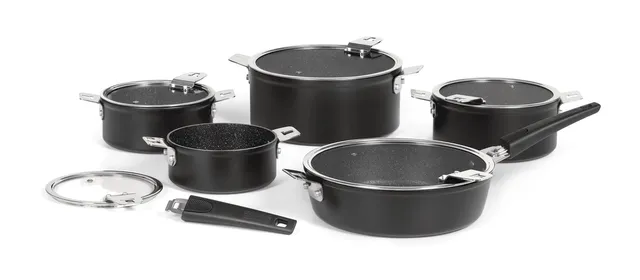 Heritage The Rock Diamond Non-Stick Cookware Set with Matching