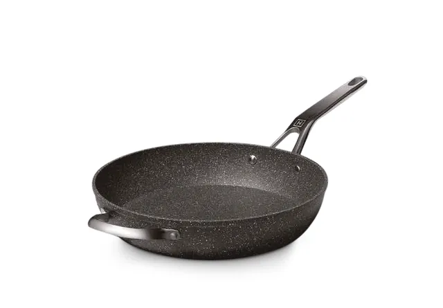 Heritage The Rock Frying Pan, Non-stick, Dishwasher & Oven Safe, Black,  2-pk, 26cm & 30cm