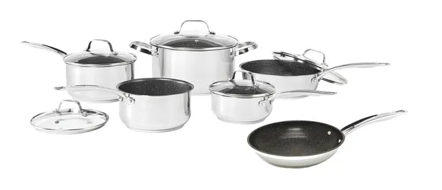 Heritage The Rock Diamond Non-Stick Cookware Set with Matching