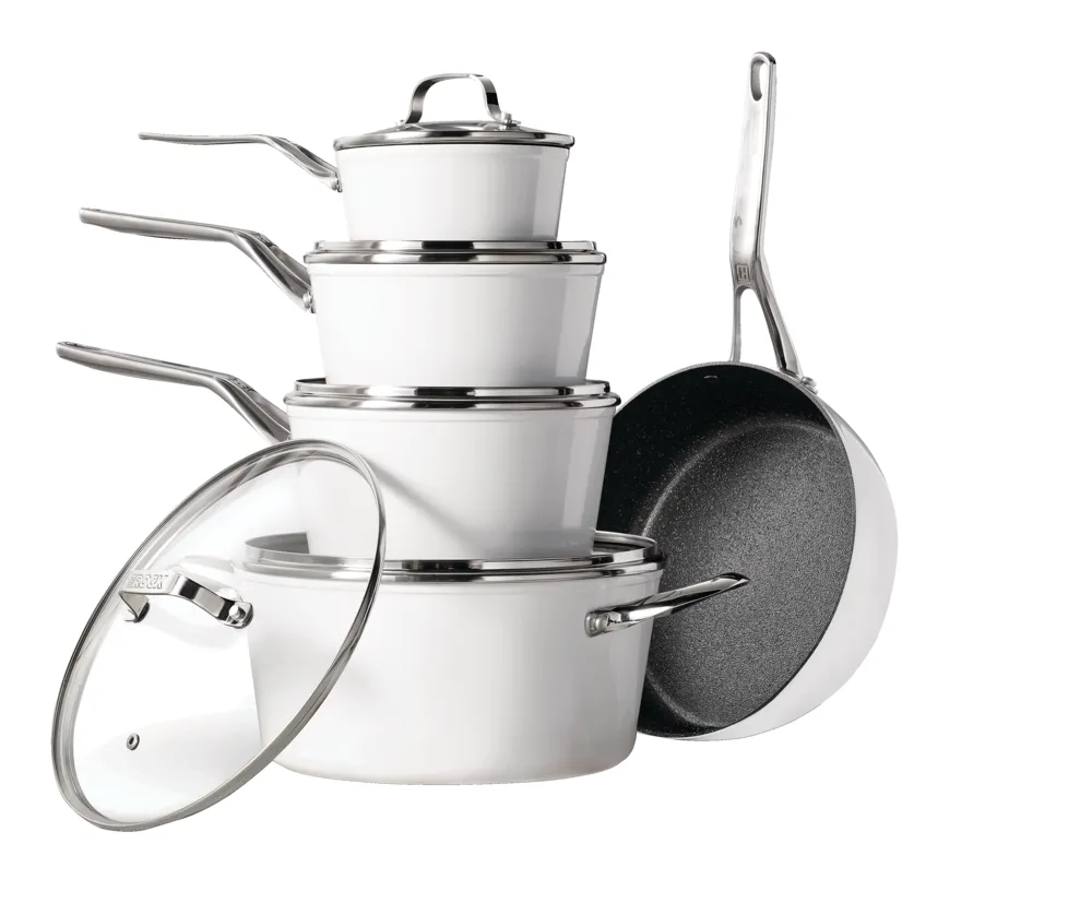 Heritage The Rock Diamond Non-Stick Cookware Set with Matching Frying Pan,  10-pc