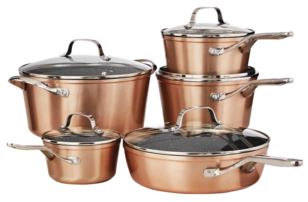 Heritage The Rock Copper Essentials 10-pc Non-Stick Cookware Set