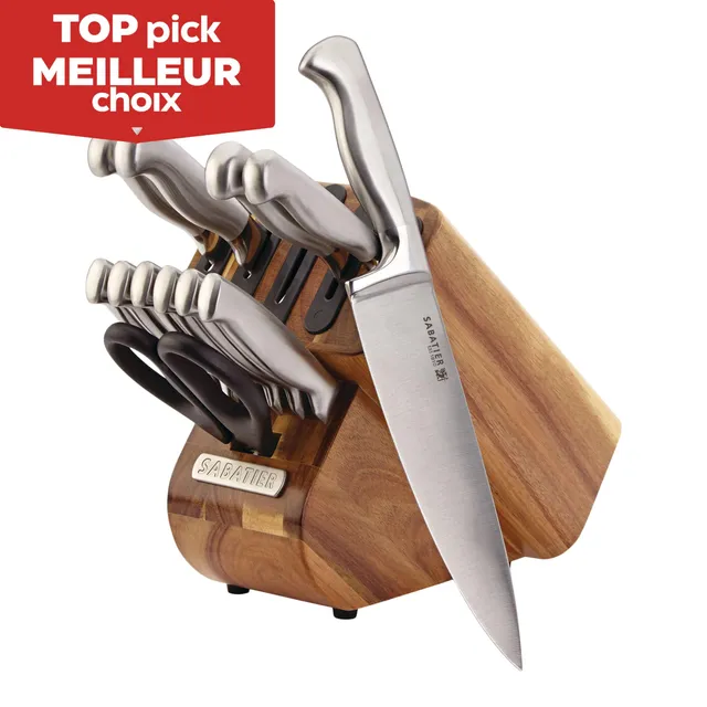 Sabatier Edgekeeper Pro 11-Piece Knife Set w/ Knife Block 