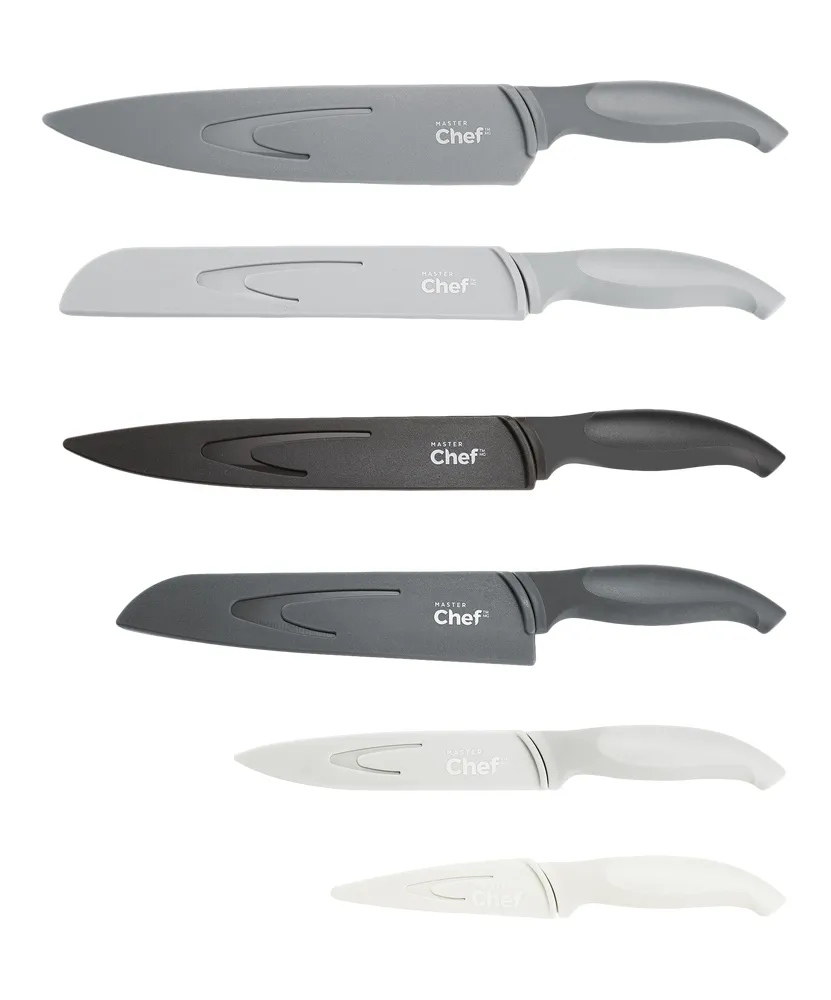 MASTER Chef Stainless Steel Knife Set with Sheaths, Dishwasher