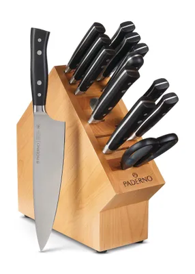 PADERNO Montgomery Stainless Steel Knife Block Set, 14-pc