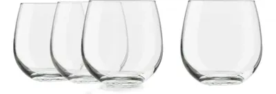 Libbey Adorn 4-pc. Stemless Wine Glass Set