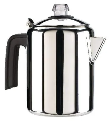 Woods™ Daybreak Stainless Steel Camping Coffee Percolator, 9-Cups