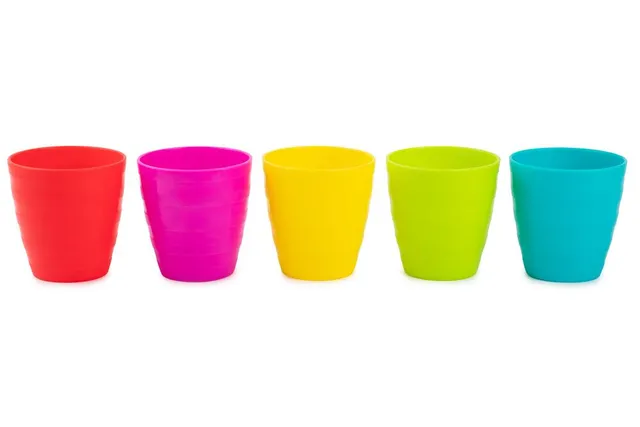 Core Home Plastic Kids Cups, BPA Free, 5-pk, Assorted Colours