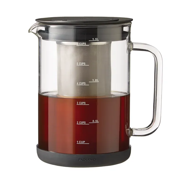 PADERNO 6 Cup Glass Cold Brew Coffee Maker, Dishwasher Safe