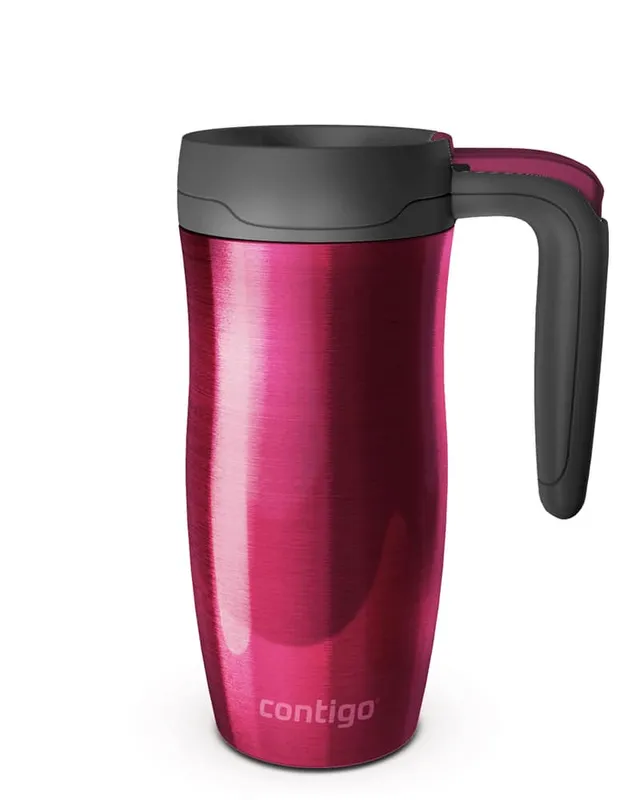 SL92-T RE Chantal 15 Ounce Vacuum Insulated Travel Mug - Red Band