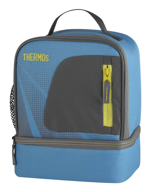 Thermos Dual Compartment Lunch Box - Navy Plaid 