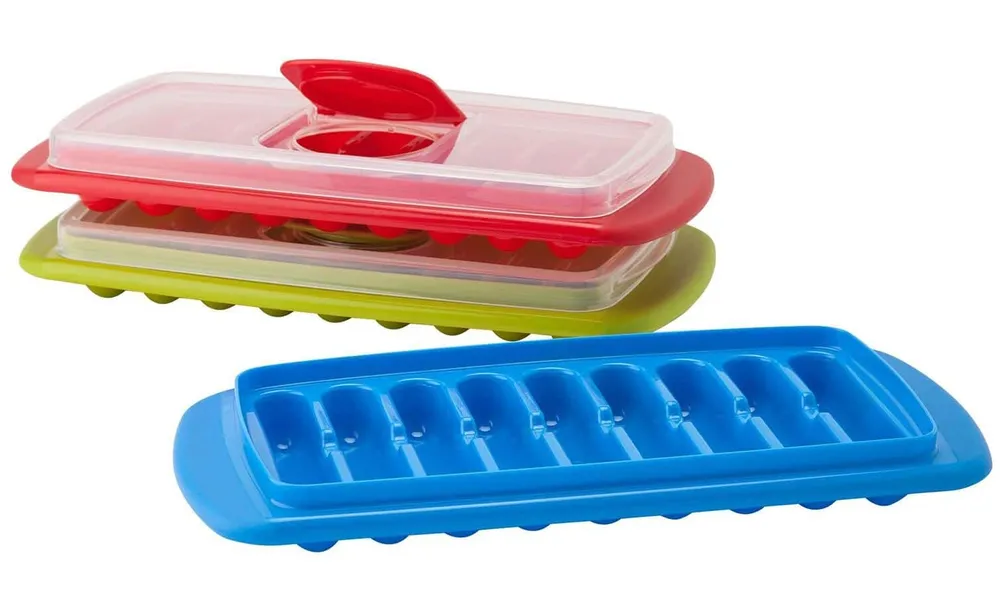 Joie Silicone Ice Cube Tray with Spill-proof Lid, Extra Large