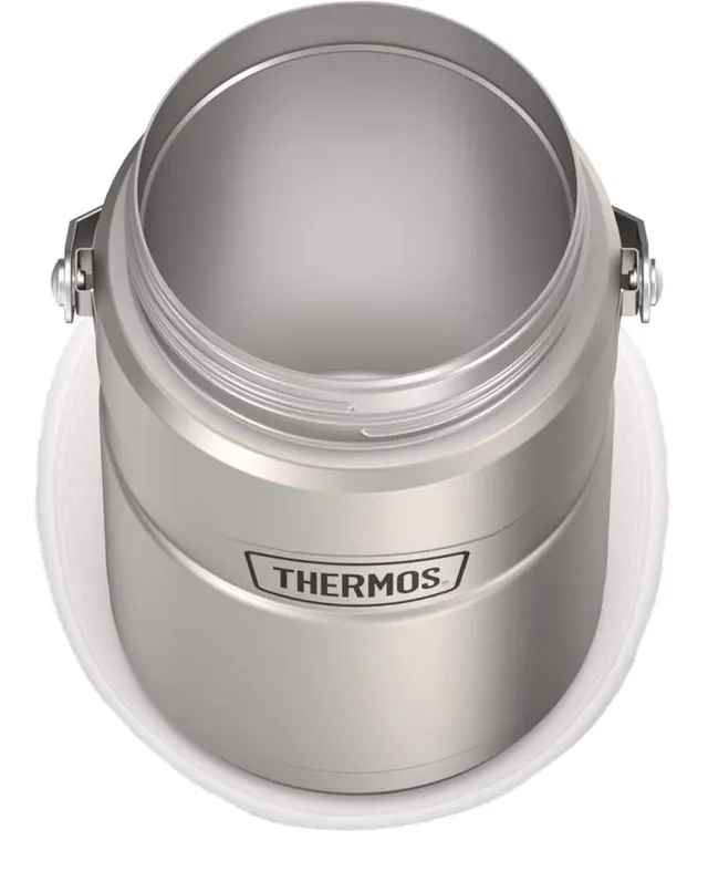 Thermos Stainless King Big Boss Stainless Steel Food Jar with 2 Inner  Containers, 47 oz., Silver