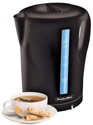 Proctor Silex Cordless 1.7 Liter Electric Kettle - Black