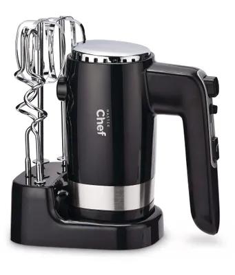 MASTER Chef 300W 5-Speed Electric Hand Mixer with Storage Base, Black