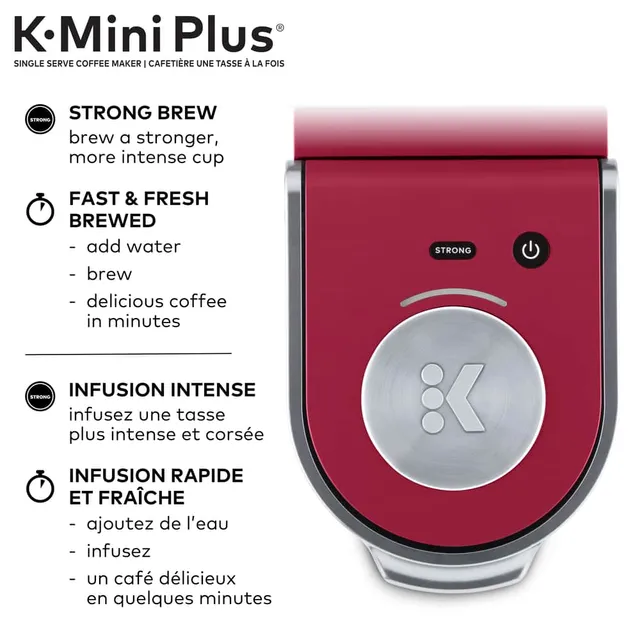  Keurig K-Mini Single Serve K-Cup Pod Coffee Maker, Poppy Red:  Home & Kitchen