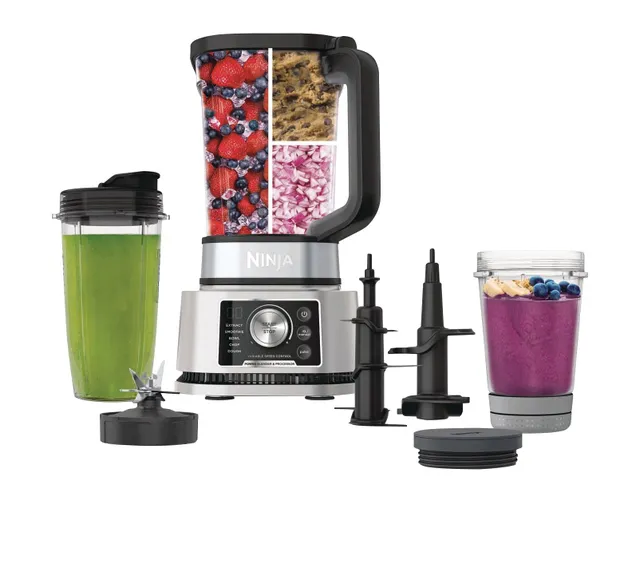 Ninja® Nutri Personal Blender w/ 2 Travel Jars, Silver, 591mL