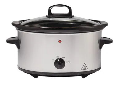 MASTER Chef 7-in-1 Manual Slow Cooker, Stainless Steel, 3.5-qt