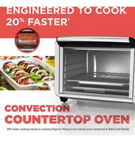 Black & Decker Convection Toaster Oven w/ 3 Functions, Stainless Steel,  6-Slices